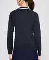 ZIP FRONT KNIT LONG SLEEVE POLO